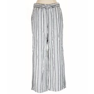 NEW Old Navy High-Waisted Striped Linen-Blend Wide-Leg Pants - Small